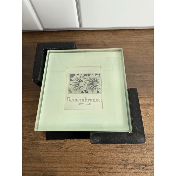 Photo Glass Coaster Set w/ Inserts & Holder set of 4 - Picture 7 of 9